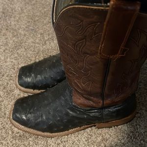 ANDERSON BEAN mens GENUINE OSTRICH western boots size 10EE in like new condition